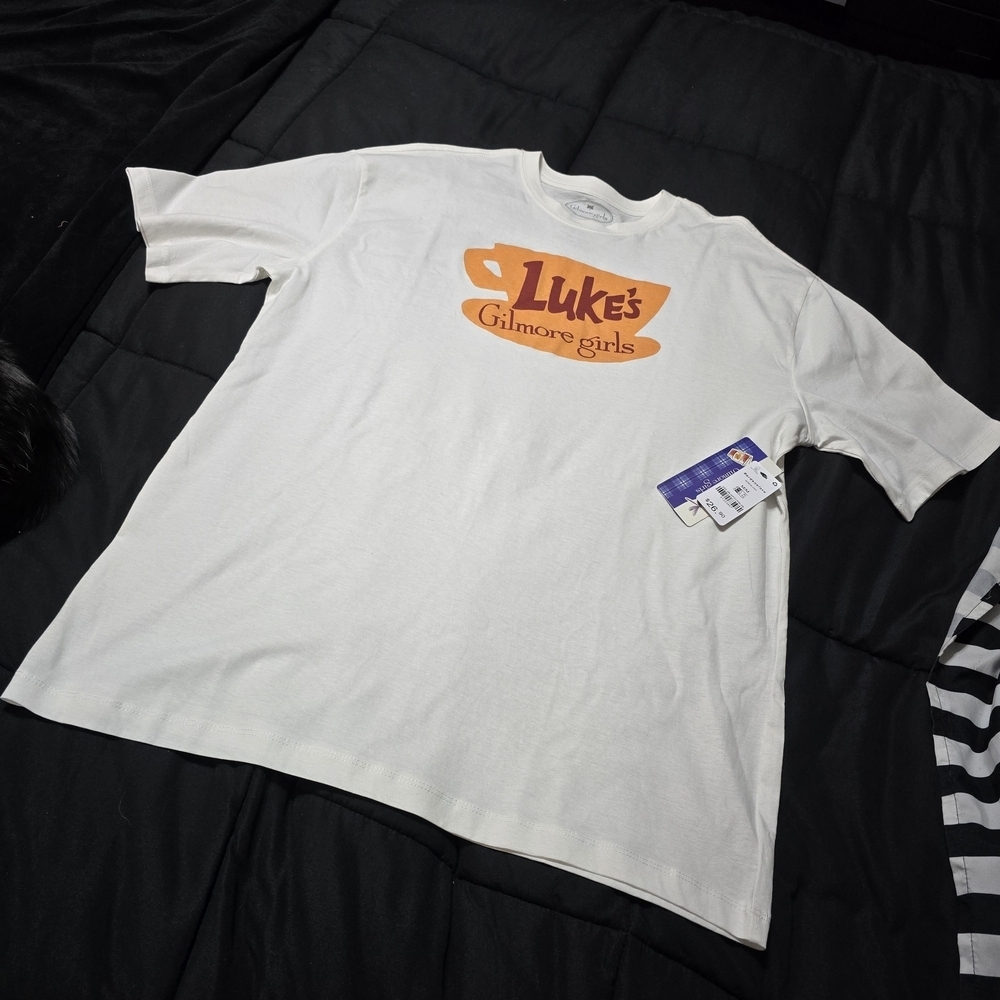 Gilmore Girls White Tee with Orange Graphic, MED - Picture 3 of 6